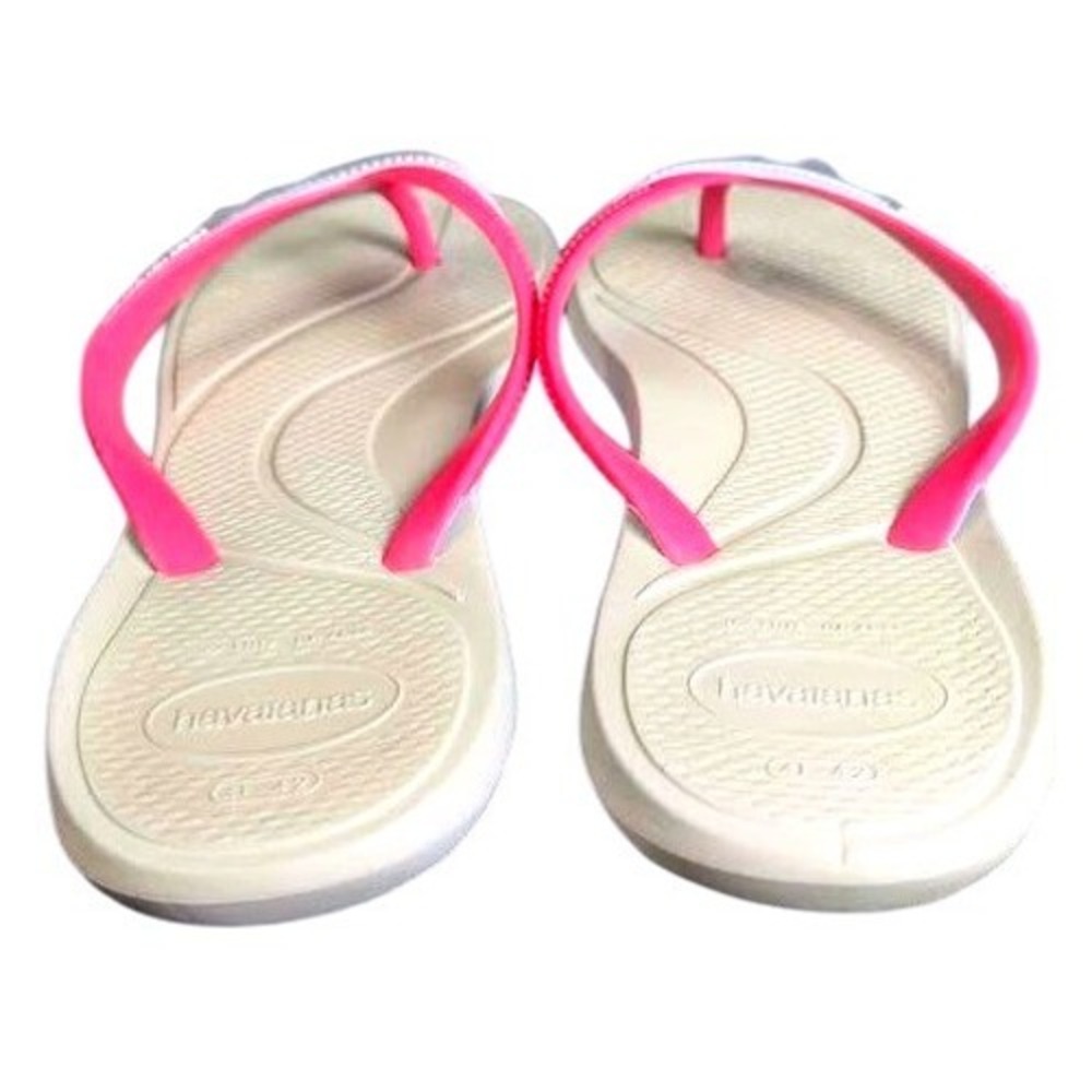 Havaianas Tradi 2.0 Flip Flops Pink Two-Tone Sandal~Women's 13/14- Men 11/12 - Picture 7 of 9